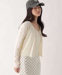 Heather（ヘザー）の「レースカットカーディガン/キャミ2P　660221（アンサンブル）」
