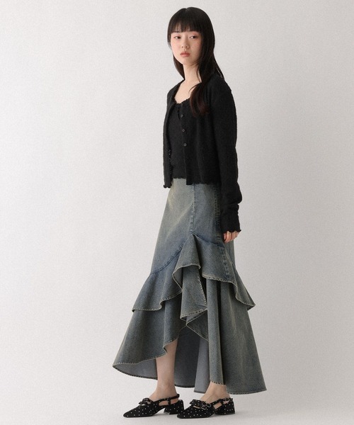 Heather（ヘザー）の「レースカットカーディガン/キャミ2P　660221（アンサンブル・レディース・ブラック/アイボリー/ピンク・FREE）」の11枚目の写真