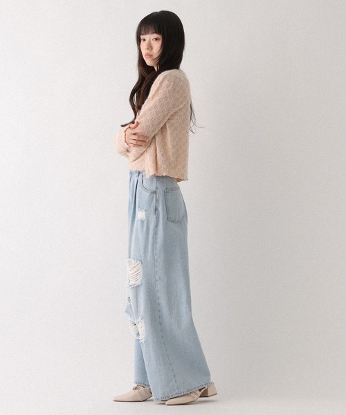 Heather（ヘザー）の「レースカットカーディガン/キャミ2P　660221（アンサンブル・レディース・ブラック/アイボリー/ピンク・FREE）」の16枚目の写真