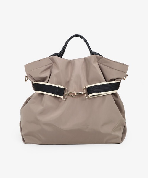 T・S・L（ティーエスエル）の「ラインテープ2wayトートバッグ（トートバッグ・レディース・アイボリー/グレイッシュベージュ/ブラック・FREE）」の3枚目の写真