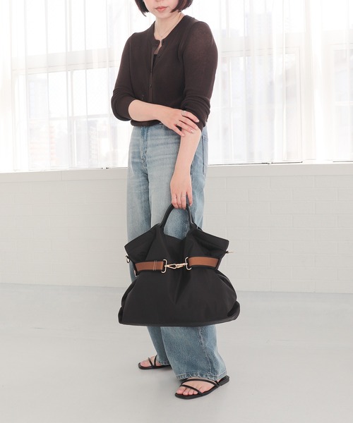 T・S・L（ティーエスエル）の「ラインテープ2wayトートバッグ（トートバッグ・レディース・アイボリー/グレイッシュベージュ/ブラック・FREE）」の11枚目の写真