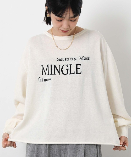 Gready Brilliant（グレディブリリアン）の「ＭＩＮＧＬＥラグランニット（ニット/セーター・レディース・ホワイト×ブラック/ネイビー系/グレー系・38）」の2枚目の写真
