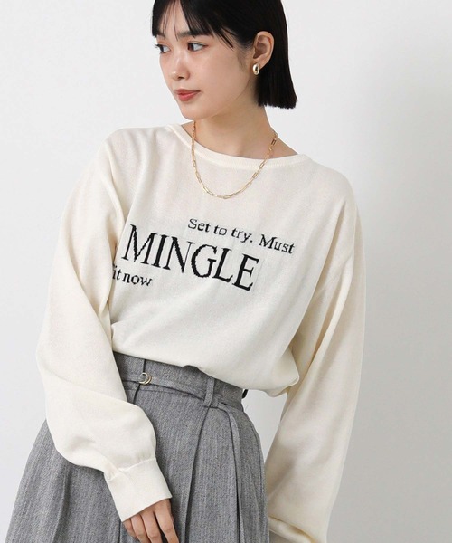 Gready Brilliant（グレディブリリアン）の「ＭＩＮＧＬＥラグランニット（ニット/セーター・レディース・ホワイト×ブラック/ネイビー系/グレー系・38）」の4枚目の写真