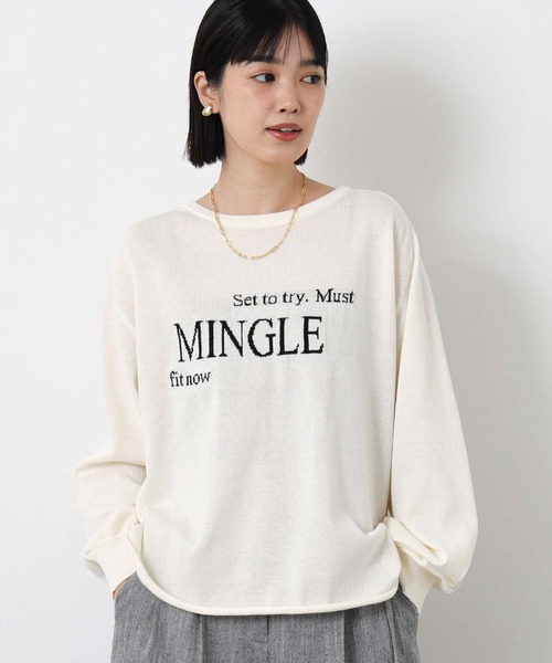Gready Brilliant（グレディブリリアン）の「ＭＩＮＧＬＥラグランニット（ニット/セーター・レディース・ホワイト×ブラック/ネイビー系/グレー系・38）」の9枚目の写真
