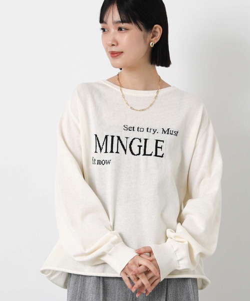 Gready Brilliant（グレディブリリアン）の「ＭＩＮＧＬＥラグランニット（ニット/セーター・レディース・ホワイト×ブラック/ネイビー系/グレー系・38）」の12枚目の写真