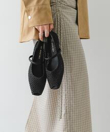 RODE SKO | ピープトゥベルトメッシュフラット(その他シューズ)