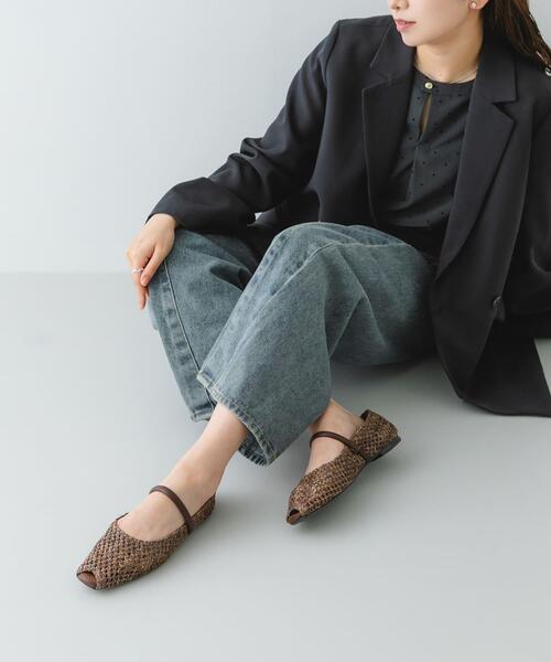 RODE SKO(ロデスコ)の「ピープトゥベルトメッシュフラット(その他シューズ・レディース・ブラウン/ブラック/アイボリー・36/37/38)」の7枚目の写真