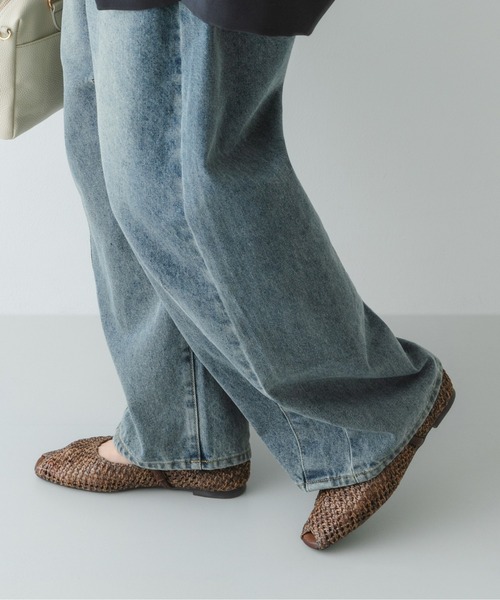 RODE SKO(ロデスコ)の「ピープトゥベルトメッシュフラット(バレエシューズ・レディース・ブラウン/ブラック/アイボリー・36/37/38)」の5枚目の写真