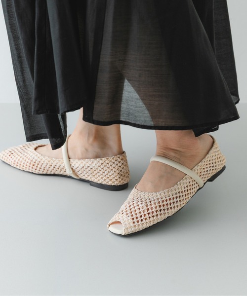RODE SKO(ロデスコ)の「ピープトゥベルトメッシュフラット(バレエシューズ・レディース・ブラウン/ブラック/アイボリー・36/37/38)」の22枚目の写真
