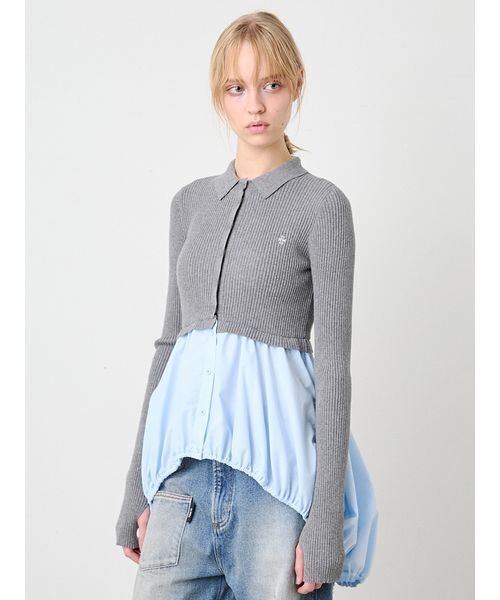 SORIN(ソリン )の「Mashroom Hem Docking Top/マッシュルームヘム ドッキングトップ(ニット/セーター・レディース・ダークネイビー/ダークグレー・38)」の7枚目の写真