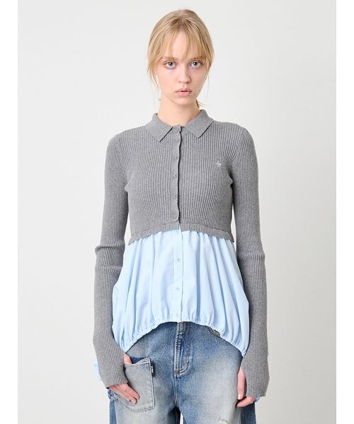 SORIN(ソリン )の「Mashroom Hem Docking Top/マッシュルームヘム ドッキングトップ(ニット/セーター・レディース・ダークネイビー/ダークグレー・38)」の8枚目の写真