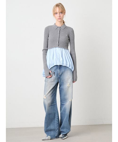 SORIN(ソリン )の「Mashroom Hem Docking Top/マッシュルームヘム ドッキングトップ(ニット/セーター・レディース・ダークネイビー/ダークグレー・38)」の12枚目の写真