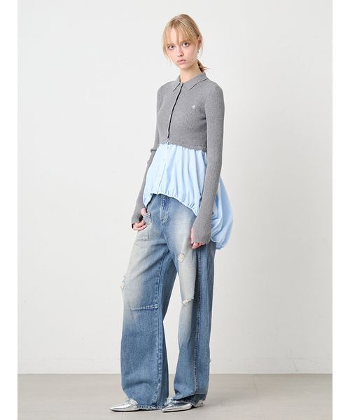 SORIN(ソリン )の「Mashroom Hem Docking Top/マッシュルームヘム ドッキングトップ(ニット/セーター・レディース・ダークネイビー/ダークグレー・38)」の13枚目の写真