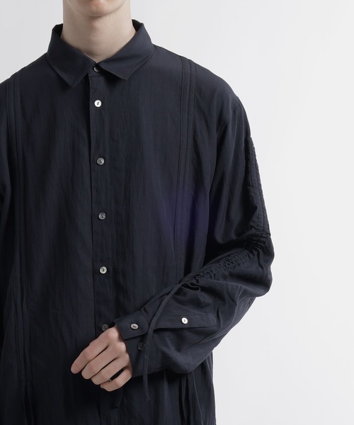 HARE（ハレ）の「トランジションギャザーシャツ(HARE)（シャツ/ブラウス・メンズ・ブラック/ネイビー・FREE）」の19枚目の写真
