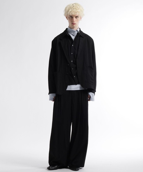 HARE（ハレ）の「トランジションギャザーシャツ(HARE)（シャツ/ブラウス・メンズ・ブラック/ネイビー・FREE）」の5枚目の写真