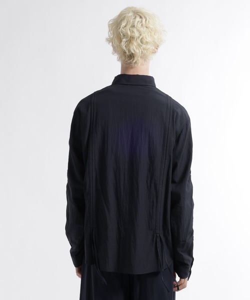 HARE（ハレ）の「トランジションギャザーシャツ(HARE)（シャツ/ブラウス・メンズ・ブラック/ネイビー・FREE）」の17枚目の写真