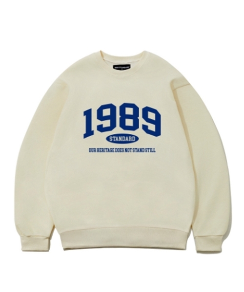 1989STANDARD（1989スタンダード）の「OUR 1989 スウェット (STMSTD-0004)（スウェット・レディース・ブラック/ワイン/アイボリー/ダークグレー/ネイビー/ライトグレー/オートミール・LARGE/MEDIUM/X-LARGE）」の2枚目の写真