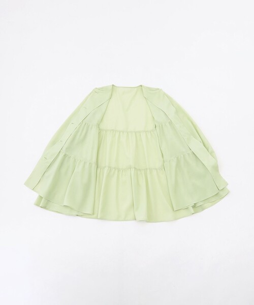 TO BE CHIC（トゥー ビー シック）の「ブライトクロス ティアードブラウス（シャツ/ブラウス・レディース・ブラック/グリーン/ベージュ・40）」の13枚目の写真