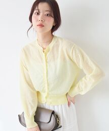 シアードットクルーカーディガン