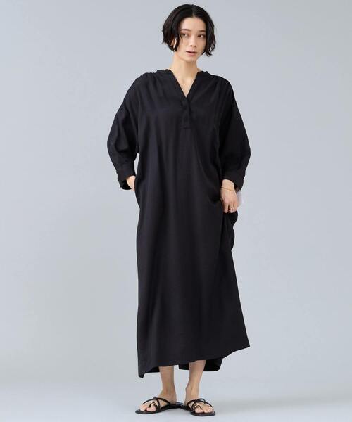 Liesse（リエス）の「バックギャザーワンピース（ワンピース・レディース・カーキ/ブラック・FREE）」の2枚目の写真