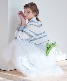 Tulle tiered volume skirt