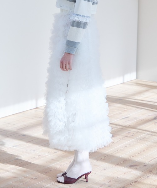 etre loin(エトルワン)の「Tulle tiered volume skirt(スカート・レディース・ピンク/グレー/ホワイト・M)」の11枚目の写真