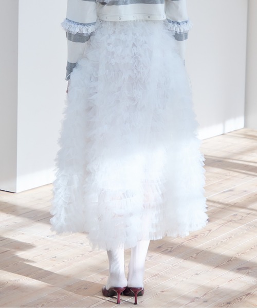 etre loin(エトルワン)の「Tulle tiered volume skirt(スカート・レディース・ピンク/グレー/ホワイト・M)」の12枚目の写真
