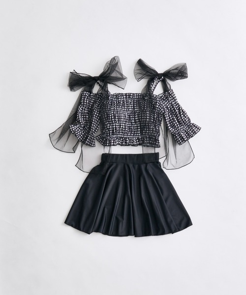 OLIVE des OLIVE（オリーブデオリーブ）の「シャーリングswimwear（水着・レディース・レッド/サックスブルー/ブラック・FREE）」の5枚目の写真