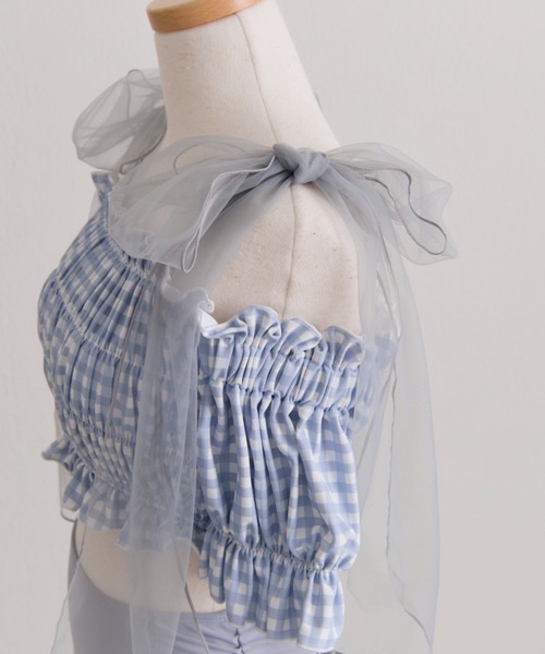 OLIVE des OLIVE（オリーブデオリーブ）の「シャーリングswimwear（水着・レディース・レッド/サックスブルー/ブラック・FREE）」の14枚目の写真