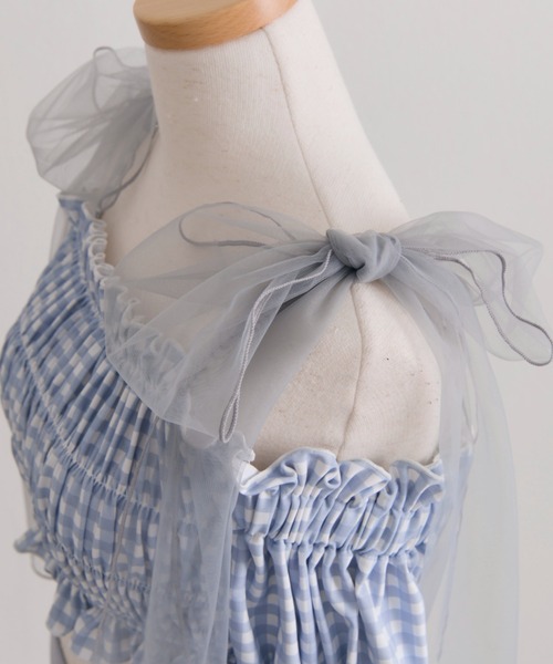 OLIVE des OLIVE（オリーブデオリーブ）の「シャーリングswimwear（水着・レディース・レッド/サックスブルー/ブラック・FREE）」の15枚目の写真