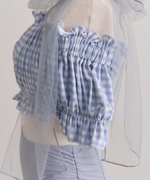 OLIVE des OLIVE（オリーブデオリーブ）の「シャーリングswimwear（水着・レディース・レッド/サックスブルー/ブラック・FREE）」の16枚目の写真