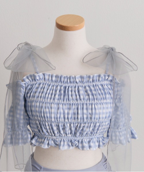 OLIVE des OLIVE（オリーブデオリーブ）の「シャーリングswimwear（水着・レディース・レッド/サックスブルー/ブラック・FREE）」の18枚目の写真