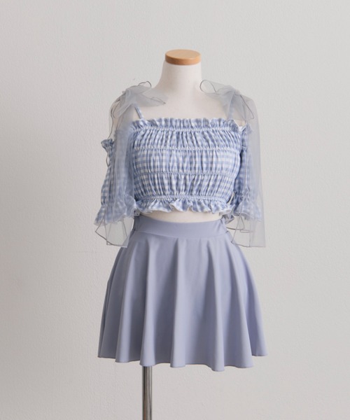 OLIVE des OLIVE（オリーブデオリーブ）の「シャーリングswimwear（水着・レディース・レッド/サックスブルー/ブラック・FREE）」の20枚目の写真