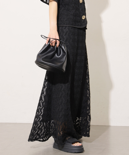 Torrazzo Donna（トラッゾドンナ）の「【TORRAZZO DONNA/トラッゾドンナ】ジオメトリックレーススカート（スカート・レディース・ブラック/ベージュ・FREE）」の10枚目の写真