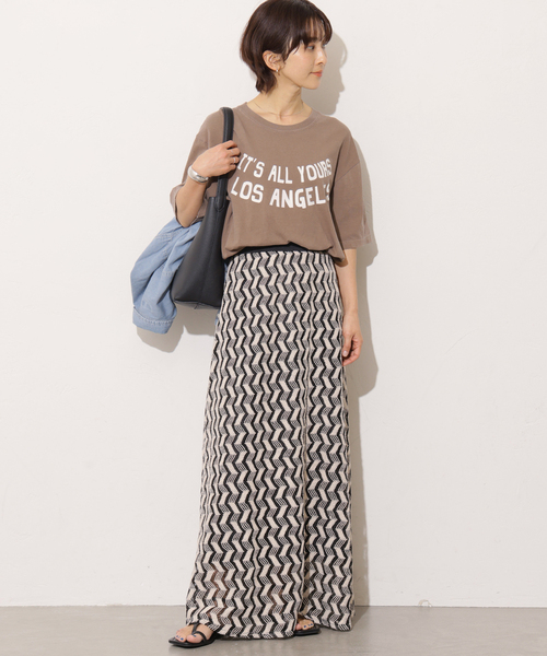 Torrazzo Donna（トラッゾドンナ）の「【TORRAZZO DONNA/トラッゾドンナ】ジオメトリックレーススカート（スカート・レディース・ブラック/ベージュ・FREE）」の14枚目の写真