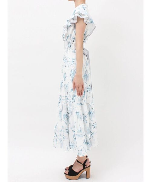 dazzlin(ダズリン)の「ストライプフラワーワンピース(ワンピース・レディース・アイボリー/ブルー/ピンク・MEDIUM/SMALL)」の5枚目の写真