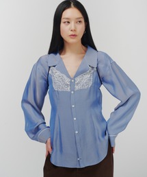 THINGS THAT MATTER | CHAMBRAY PIPING SHIRT ENSEMBLE / シャンブレー パイピング シャツ アンサンブル(シャツ/ブラウス)