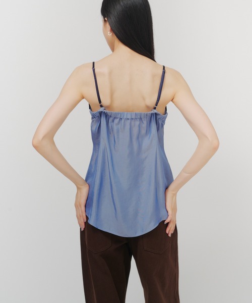 THINGS THAT MATTER（シングス ザット マター）の「CHAMBRAY PIPING SHIRT ENSEMBLE / シャンブレー パイピング シャツ アンサンブル（シャツ/ブラウス・レディース・ブルー・FREE）」の11枚目の写真