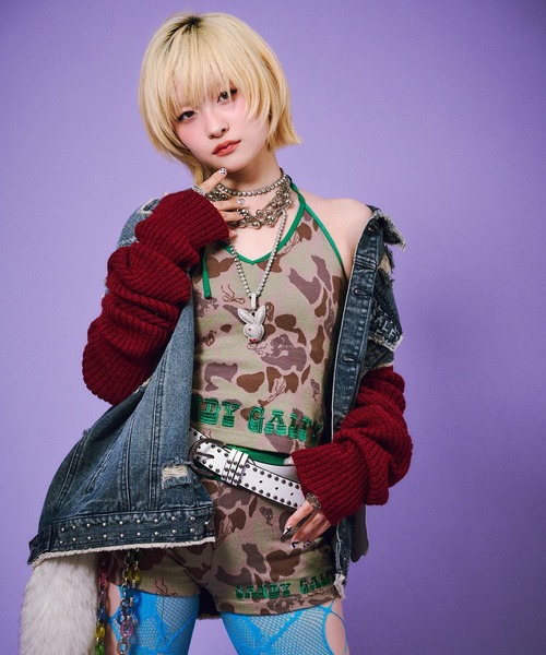 GALFY(ガルフィー)の「GALFY-ハデカモショーパン(その他パンツ・レディース・カーキ/ピンク・FREE)」の6枚目の写真
