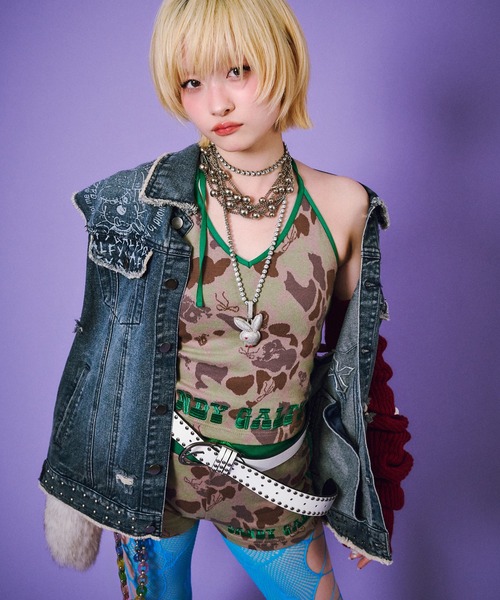 GALFY(ガルフィー)の「GALFY-ハデカモショーパン(その他パンツ・レディース・カーキ/ピンク・FREE)」の7枚目の写真