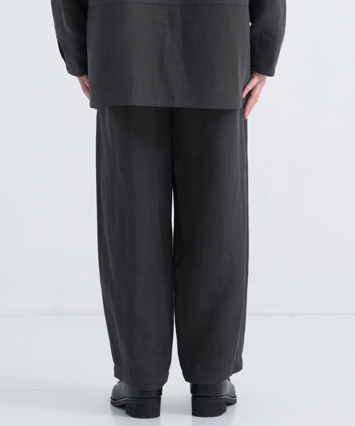 UNITED TOKYO（ユナイテッドトウキョウ）の「【新作】FRENCH LINEN CANVAS WORK PANTS（その他パンツ・メンズ・ブラック/ダークグレー・2/1）」の8枚目の写真