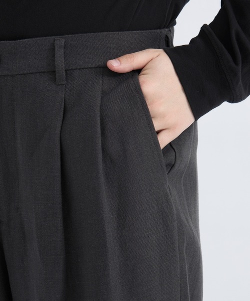 UNITED TOKYO（ユナイテッドトウキョウ）の「【新作】FRENCH LINEN CANVAS WORK PANTS（その他パンツ・メンズ・ブラック/ダークグレー・2/1）」の10枚目の写真