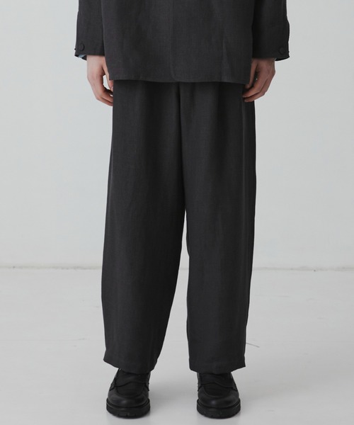 UNITED TOKYO(ユナイテッドトウキョウ)の「真夏素材【残りわずか/SETUP可】FRENCH LINEN CANVAS WORK PANTS |夏服/リネン/ムレ防止/通気性(その他パンツ・メンズ・ブラック/ダークグレー・2/1)」の17枚目の写真