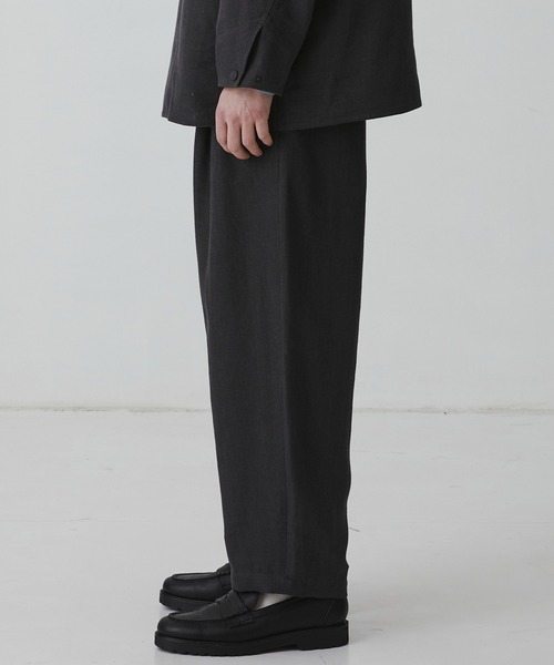 UNITED TOKYO(ユナイテッドトウキョウ)の「真夏素材【残りわずか/SETUP可】FRENCH LINEN CANVAS WORK PANTS |夏服/リネン/ムレ防止/通気性(その他パンツ・メンズ・ブラック/ダークグレー・2/1)」の8枚目の写真