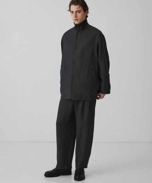 UNITED TOKYO(ユナイテッドトウキョウ)の「真夏素材【残りわずか/SETUP可】FRENCH LINEN CANVAS WORK PANTS |夏服/リネン/ムレ防止/通気性(その他パンツ・メンズ・ブラック/ダークグレー・2/1)」の11枚目の写真