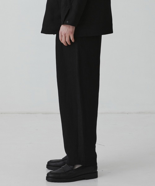 UNITED TOKYO(ユナイテッドトウキョウ)の「真夏素材【残りわずか/SETUP可】FRENCH LINEN CANVAS WORK PANTS |夏服/リネン/ムレ防止/通気性(その他パンツ・メンズ・ブラック/ダークグレー・2/1)」の14枚目の写真