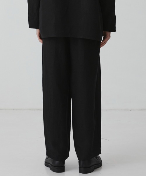 UNITED TOKYO(ユナイテッドトウキョウ)の「真夏素材【残りわずか/SETUP可】FRENCH LINEN CANVAS WORK PANTS |夏服/リネン/ムレ防止/通気性(その他パンツ・メンズ・ブラック/ダークグレー・2/1)」の15枚目の写真