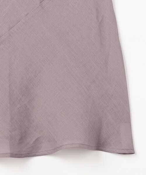BASERANGE（ベースレンジ）の「Baserange/ベースレンジ LARVA SKIRT / SSLA-FL-SP26 / リネン スカート（スカート・レディース・ラベンダー・X-SMALL）」の4枚目の写真