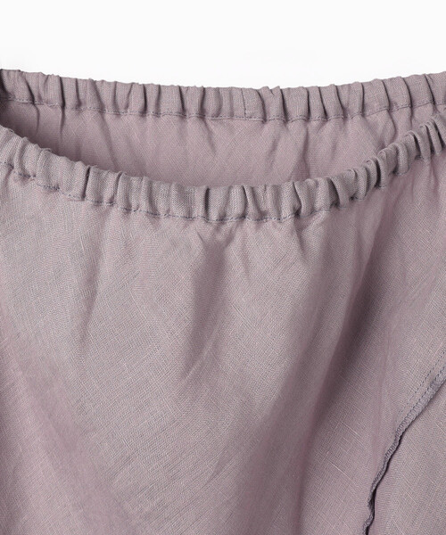 BASERANGE（ベースレンジ）の「Baserange/ベースレンジ LARVA SKIRT / SSLA-FL-SP26 / リネン スカート（スカート・レディース・ラベンダー・X-SMALL）」の6枚目の写真