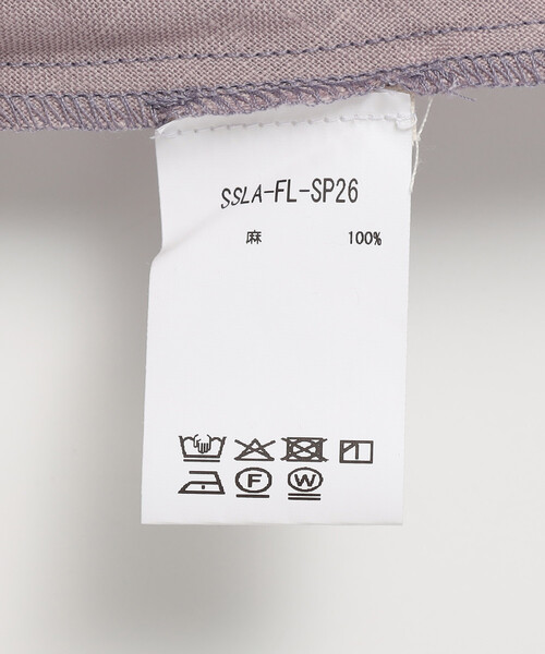 BASERANGE（ベースレンジ）の「Baserange/ベースレンジ LARVA SKIRT / SSLA-FL-SP26 / リネン スカート（スカート・レディース・ラベンダー・X-SMALL）」の7枚目の写真